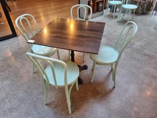 Cafe Table and 4 x Chairs