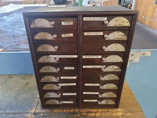 Wooden Small Parts Storage Drawers