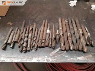 Lot of Large Diameter Drill Bits and Accessories