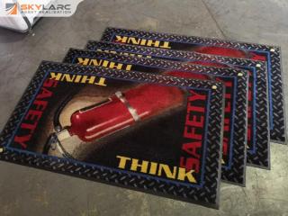 4x Workshop Think Safety Slogan Floor Mats, 840x1450, New