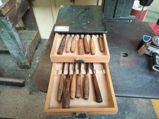 Wooden Drawer Unit of Chisels