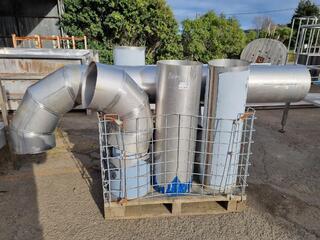 Bin of Assorted Stainless Steel Flues / Ducting Tubes