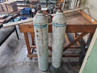 2 x High Pressure Gas Bottles 