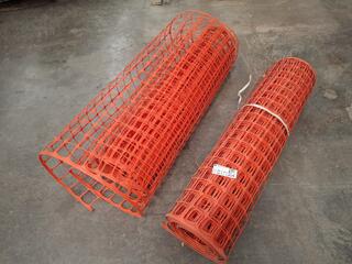 Orange Plastic Safety Barrier Fencing Rolls