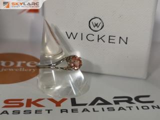 Wicken Sterling Silver Love Nest Ring w/ Pink Topaz Stone