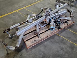 Pallet of Assorted High Pressure Water Pipes & Valves