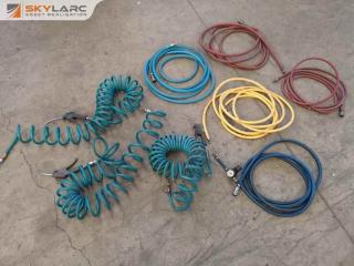 8x Assorted Industrial Air Hoses