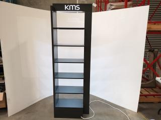 Lighted Salon Hair Product Display Shelving Unit