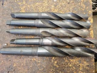 5 x Morse Taper Drill Bits 