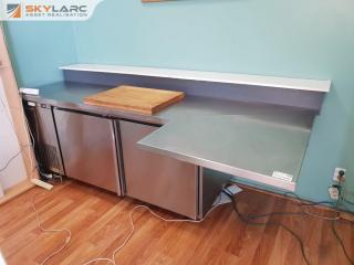 Stainless Prep Bench with Underbench Fridge