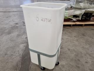 Food Grade Plastic Bin w/ Trolley