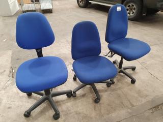 3 Gas Lift Office Chairs