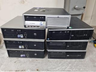 7x HP Compaq SFF Desktop Computers, older models