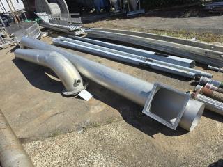 2 x Large Stainless Pipes 