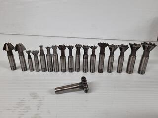 17x Dovetail Milling Cutters + Curved Keyset Cutter