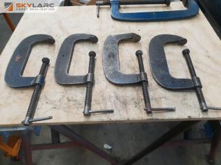 4 x 200mm Plate Steel Clamps