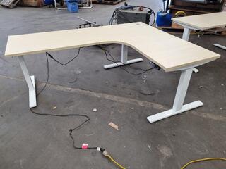 Adjustable Height Office Corner Desk