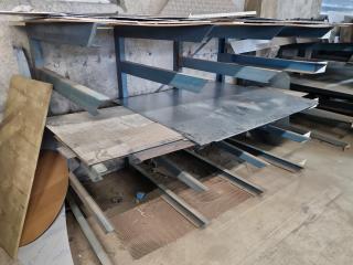 Heavy Steel Sheet Material Storage Rack w/ Contents