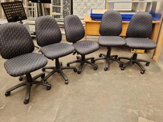 5x Adjustable Office Deak Chairs by ChairMaster