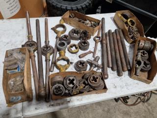 Assorted Vintage Thread Die Components, Parts
