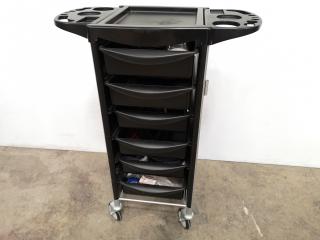 Mobile Hair Salon Stylist Equipment Cart w/ Contents