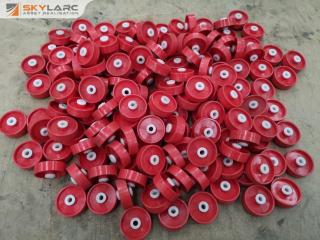 159x Red Plastic Roller Conveyer Replacement Wheels