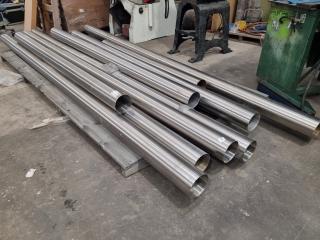 11x Lengths of 150mm Dia Stainless Steel Pipes