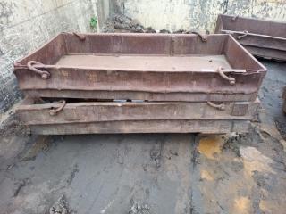 2 x Large Steel Bins