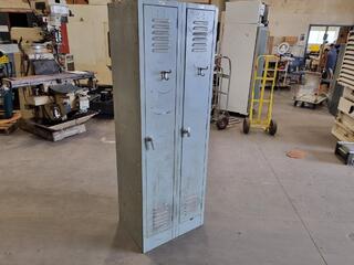 Vintage Steel Personnel Locker Converrted to Shelving Cabinet