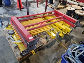 Pallet of Safety Barriers and Parts