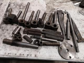 Assorted Lathe Tooling, Boring Bars, Mounts, Accessories