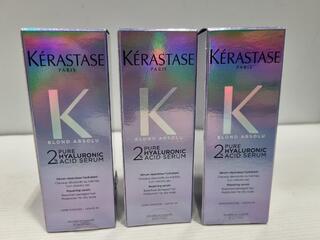 Kerastase Blond Absolu 2% Pure Hyaluronic Acid Serums, 3x 50ml Bottles