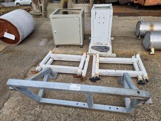 7x Assorted Steel Stands & Cabinets