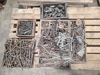 Assorted Boxes of Bolts, Screws, Tools and Fittings..