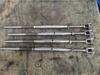 4x Blue Wave 5/8 Stainless Steel Turnbuckles