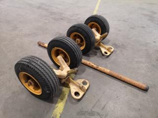 MD 500 Helicopter Ground Handling Skid Wheel Set