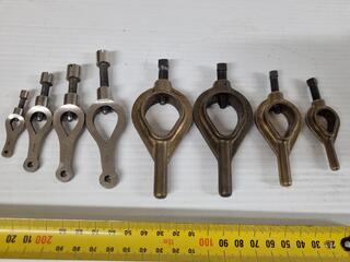 8x Vintage Miniature Lathe Dogs