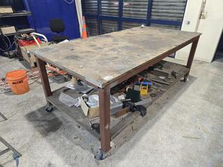 Large Steel Framed Workbench