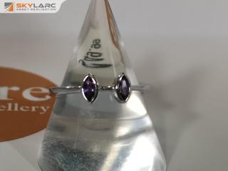 Double Marquise Cut Stack Ring | Amethyst Purple | MJJ for ORE