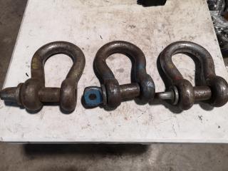 3x 17-Ton Lifting Bow Shackles