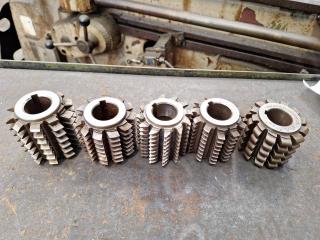 5 x Gear Hobber Cutters