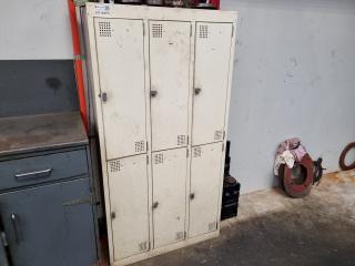 6-Door Steel Personnel Locker Unit