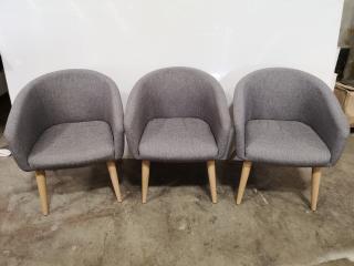 3x Stylish Office Reception Chairs