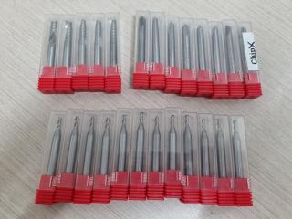 25x Assorted End Mills by ChipX, New