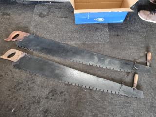 2x Vintage Limberjack Wood Saws