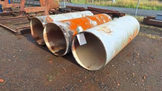 3 x Large Steel Pipes