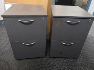 2x Mobile Office File Cabinets