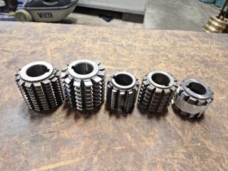 5 x Gear Hobber Cutters