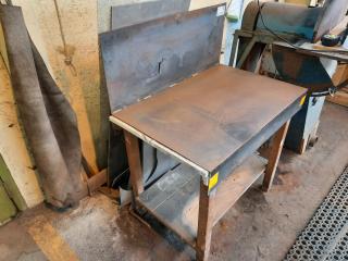 Steel Plated Wooden Workbench