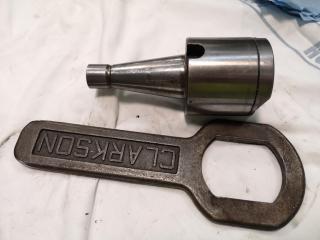 Clarkson Autolock NT40 Type Mill Tool Holder w/ Wrench